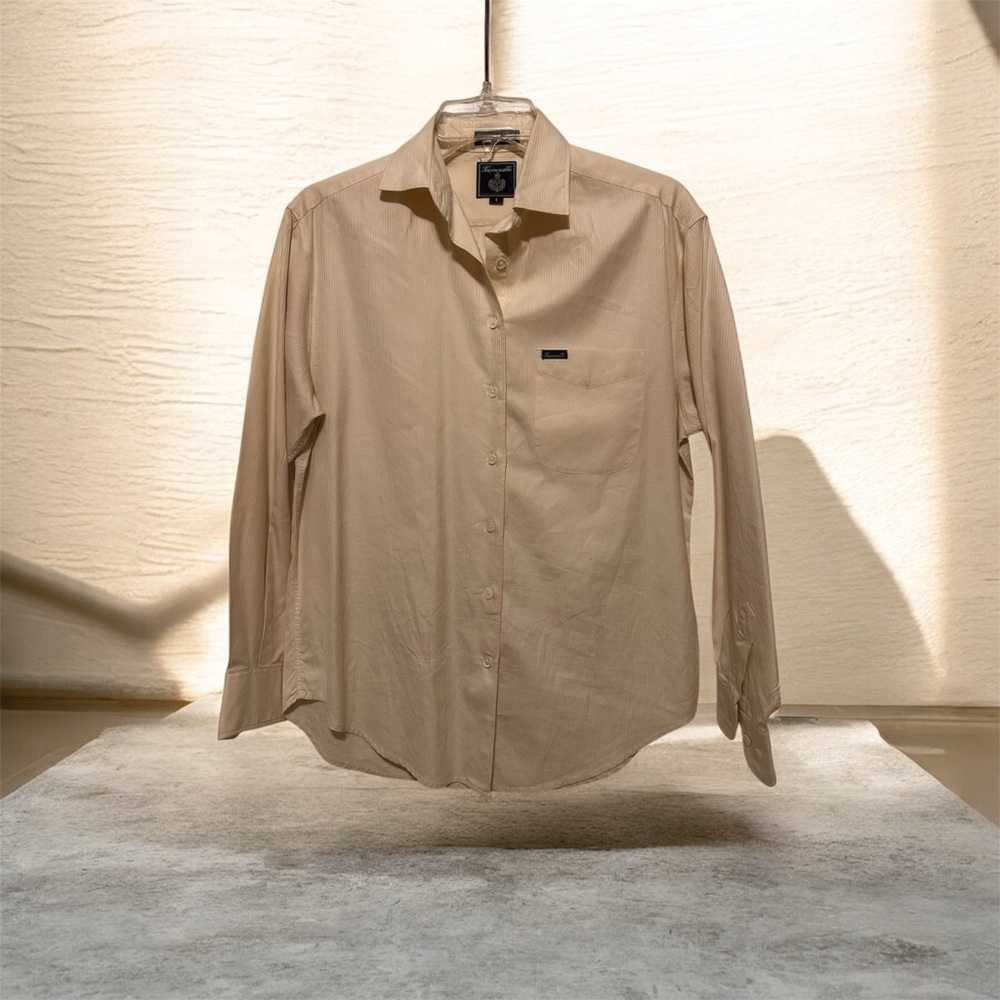 Vintage Faconnable Woman’s Beige Button Down Shirt